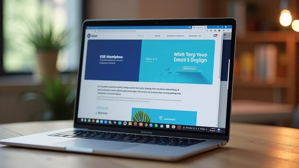 Modern laptop displaying responsive web layout design with CSS Grid and Flexbox elements