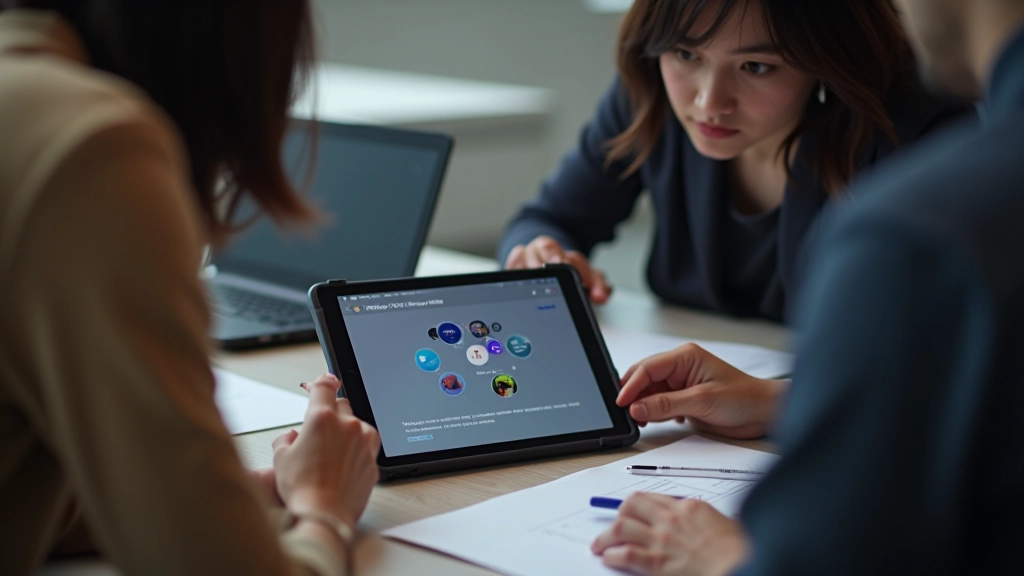 UX designer collaborating on interactive prototype with team members